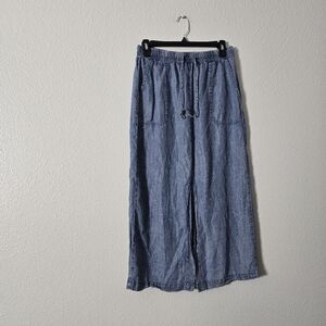 Casual Midi Skirt Blue Sz S